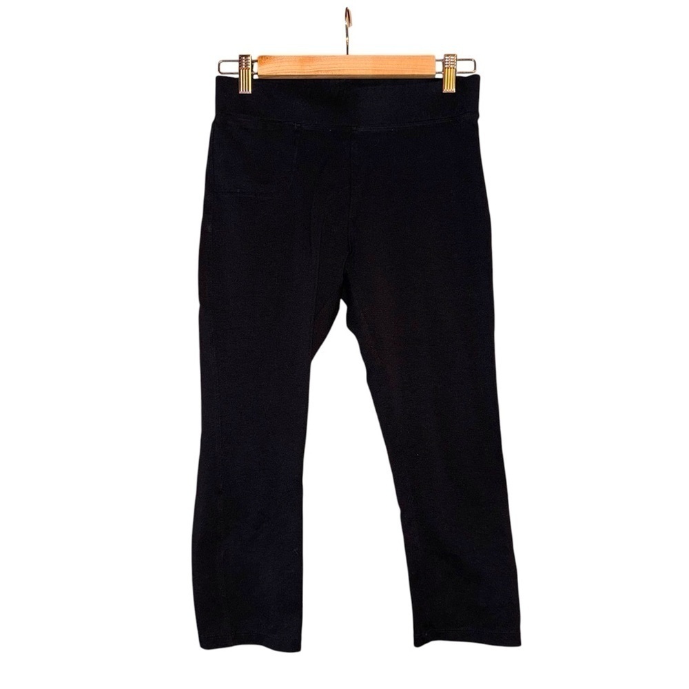 AMERICAN GIANT No BS Ponte Slim Pants Mid Rise Crop Leggings Black Size 2 Petite